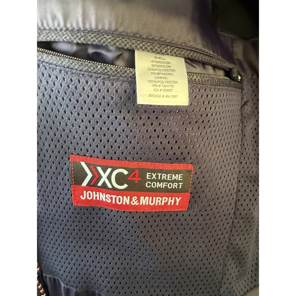 Johnston & Murphy XC4 Extreme Comfort Blazer Mens XLBlue Glen Check Sport Coat - Picture 3 of 14
